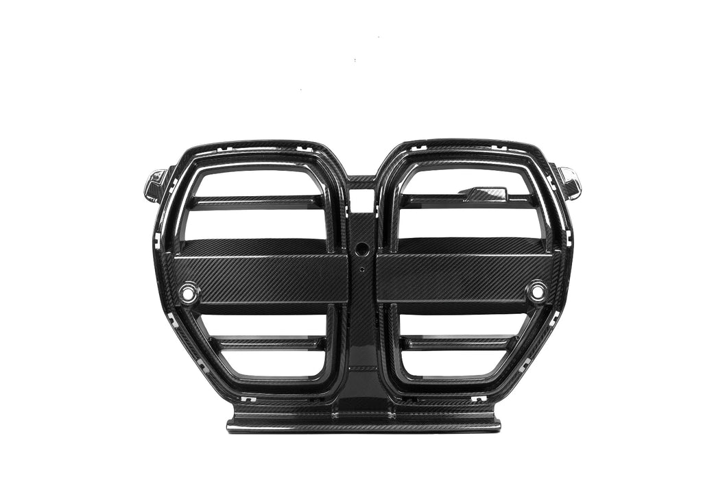 BMW G8X SQ Style Dry Carbon Fiber Front Grill Replacement - M3 / M4